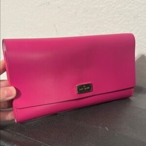 Kate Spade Pink Wristlet Sleek Minimalist Design